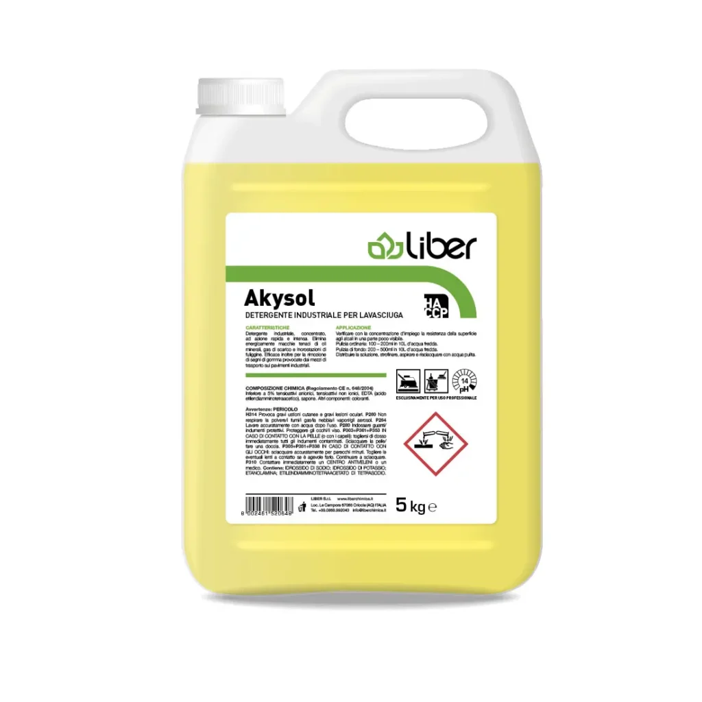 Професионален препарат за почистване на индустриални подове, работилници, гаражи и складове - Akysol 5l